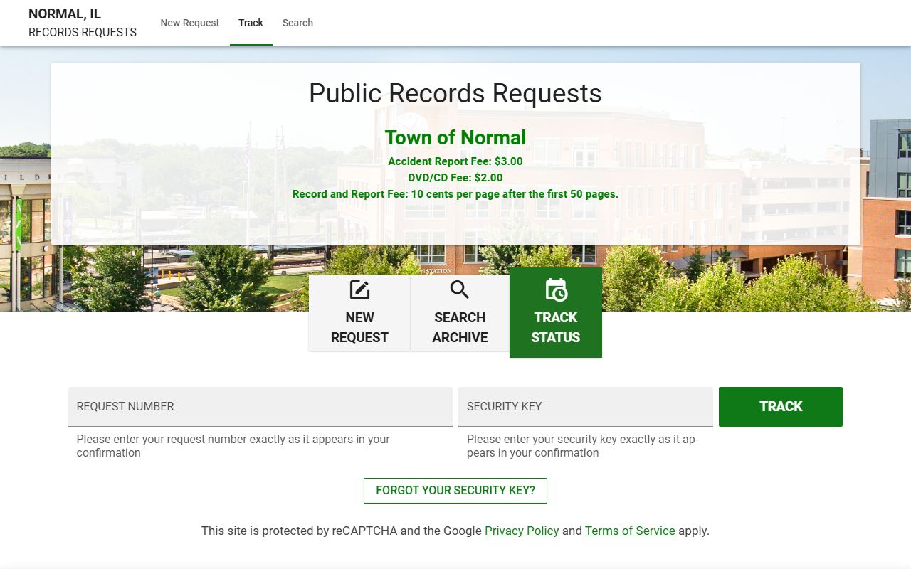 Normal Illinois FOIA portal for public records requests