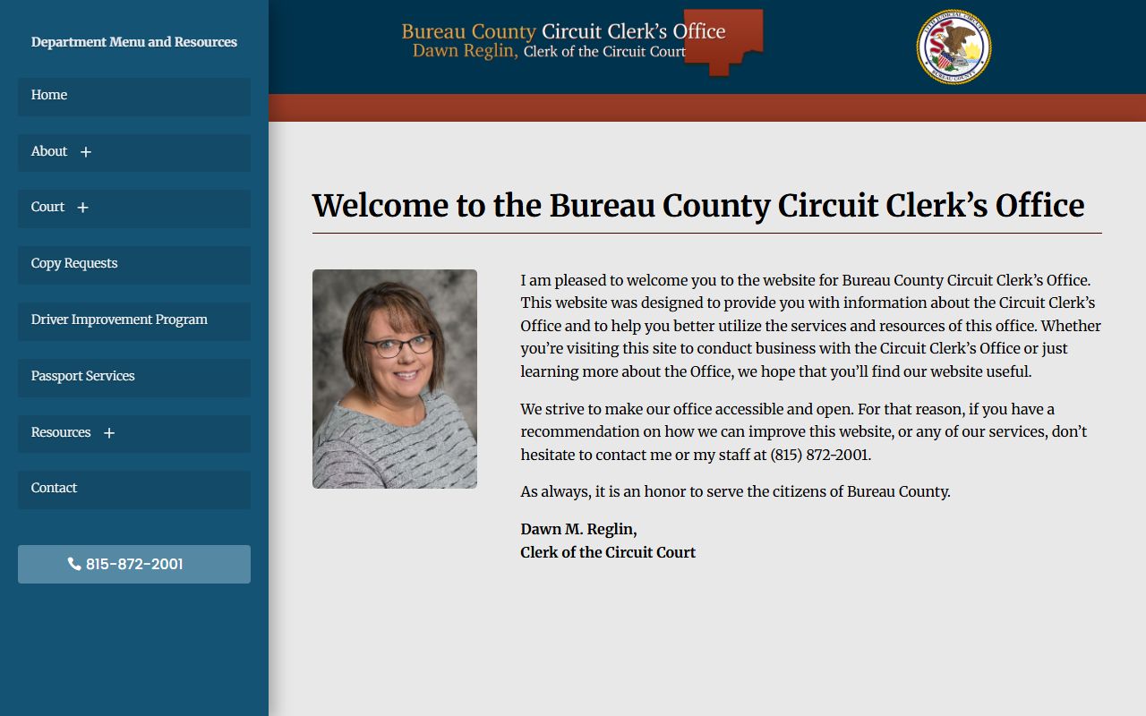 Bureau County Circuit Clerk website for recent arrest records