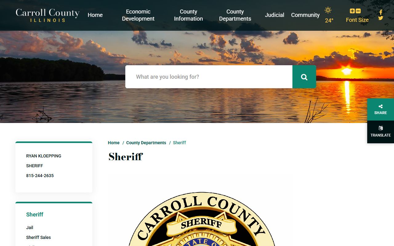 Carroll County Sheriff website for recent arrests and jail information