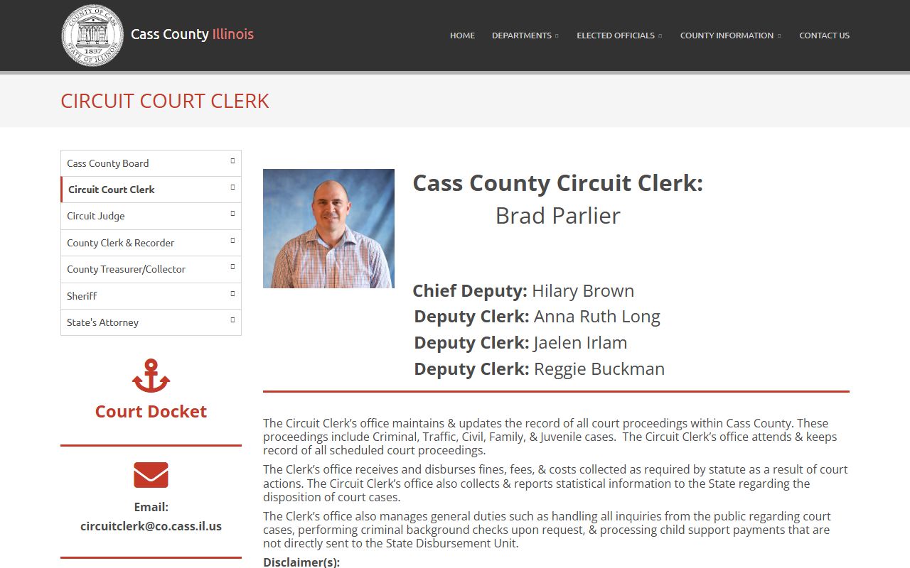 Cass County Circuit Clerk records for recent arrests