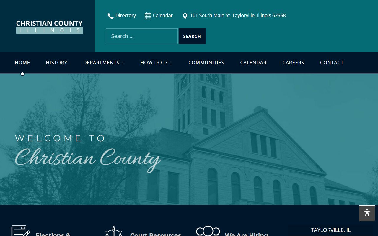 Christian County website for recent arrests and government services