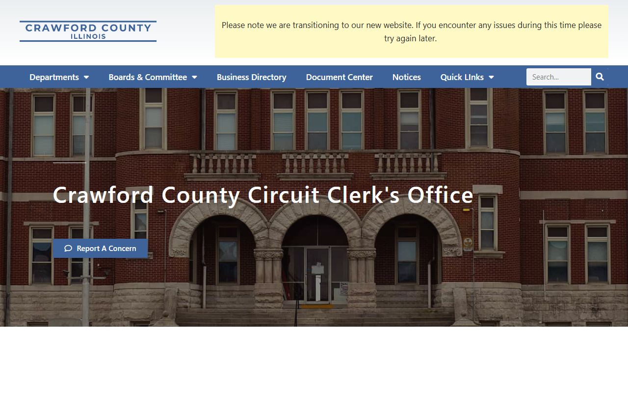 Crawford County Circuit Clerk website for recent arrests court records