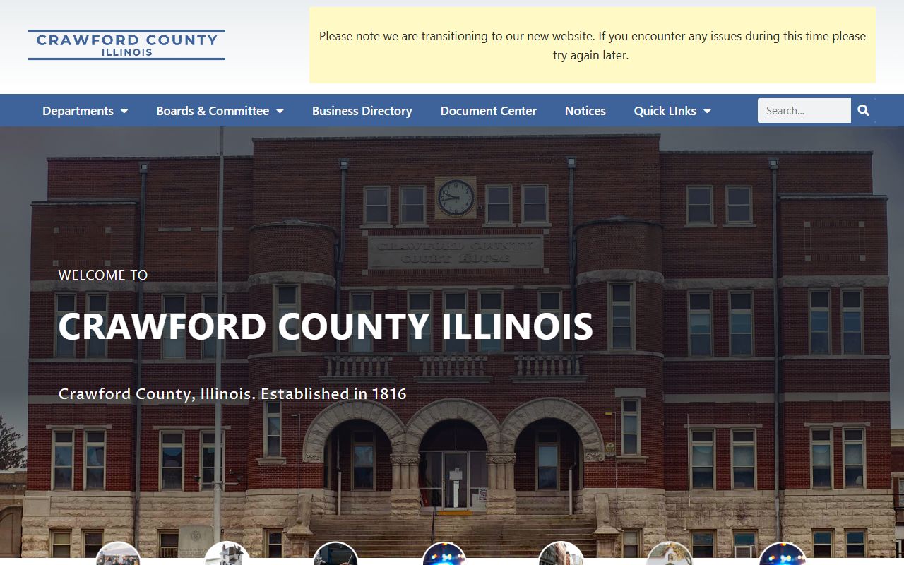 Crawford County website for recent arrests and government services