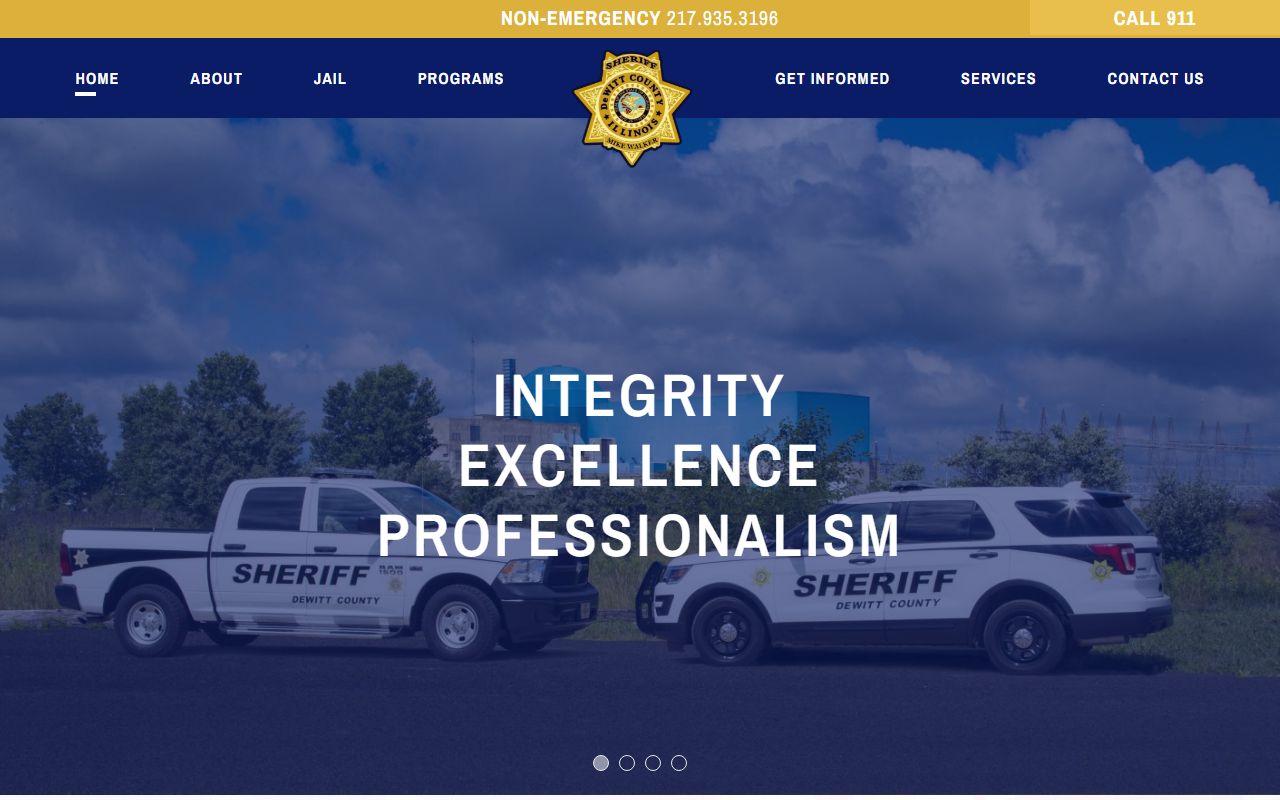 DeWitt County Sheriff website for recent arrests and jail information