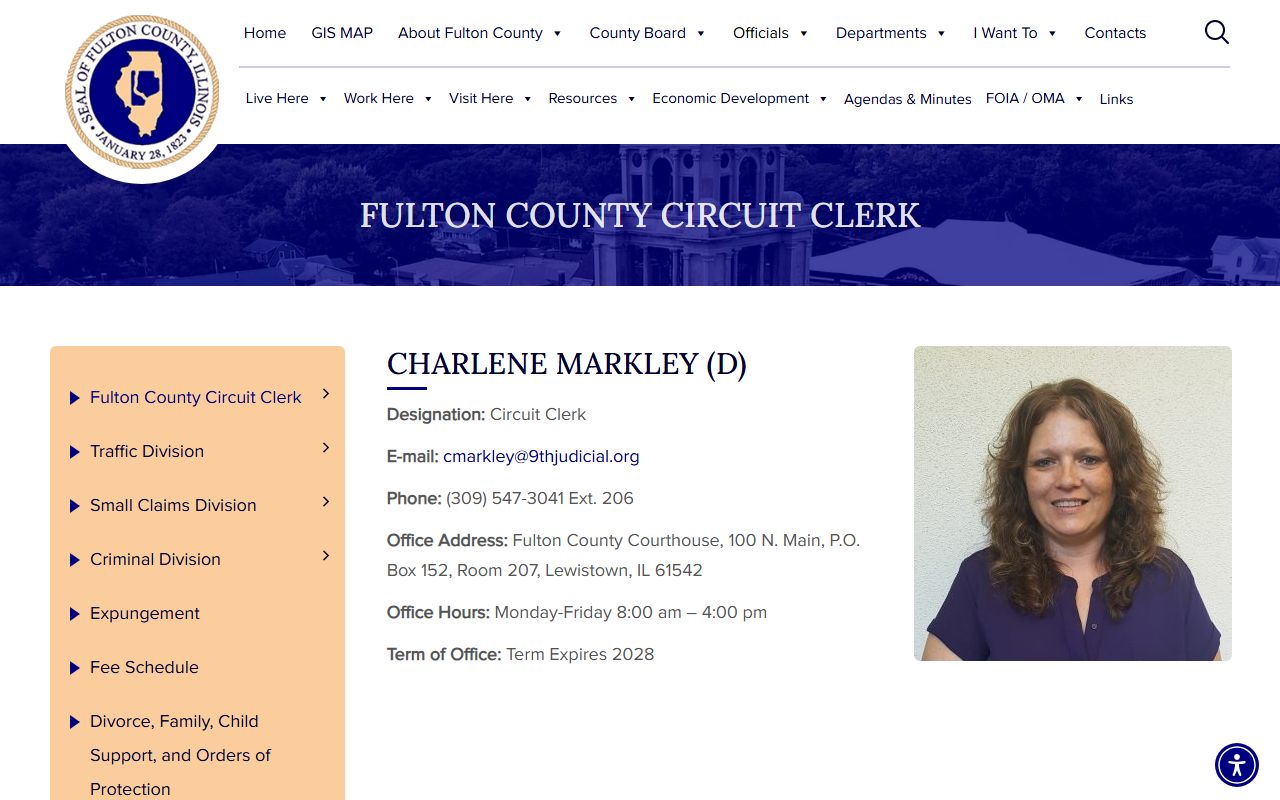Fulton County Circuit Clerk website for recent arrests case search