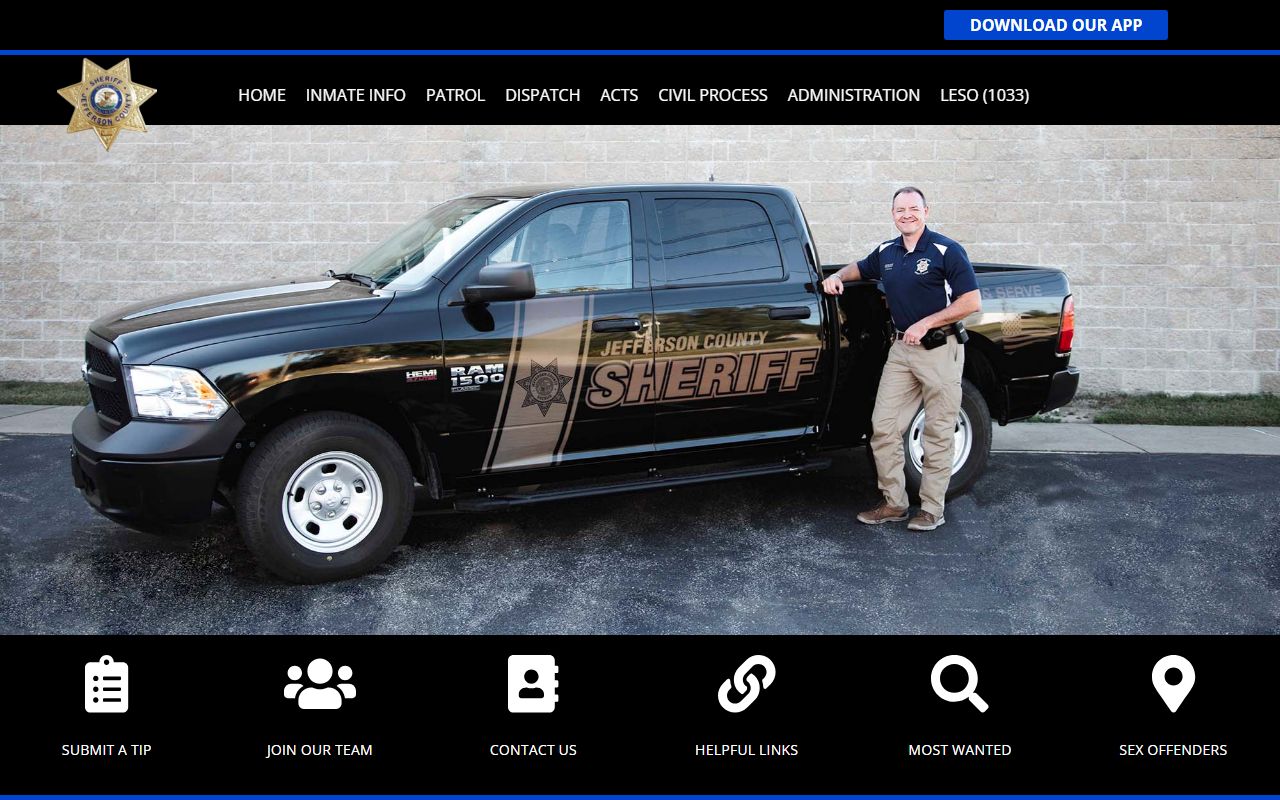 Jefferson County Sheriff website for recent arrests lookup