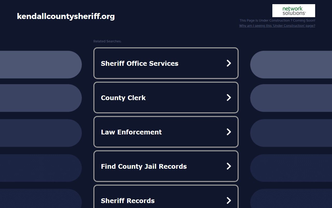 Kendall County Sheriff website for recent arrests and jail info