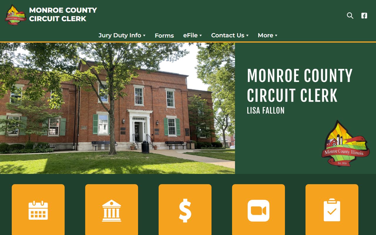 Monroe County Circuit Clerk website for court records search