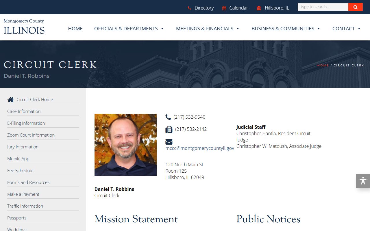 Montgomery County Circuit Clerk website for court case records