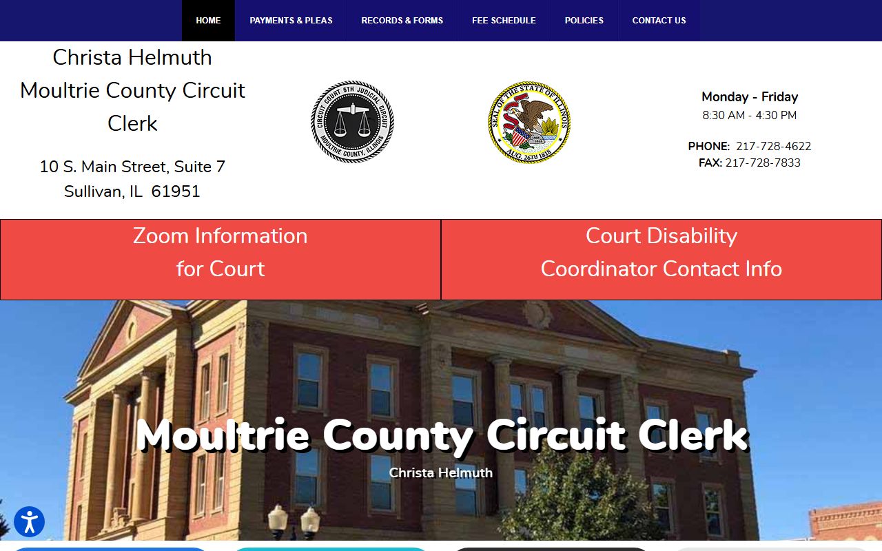 Moultrie County government website for recent arrest records
