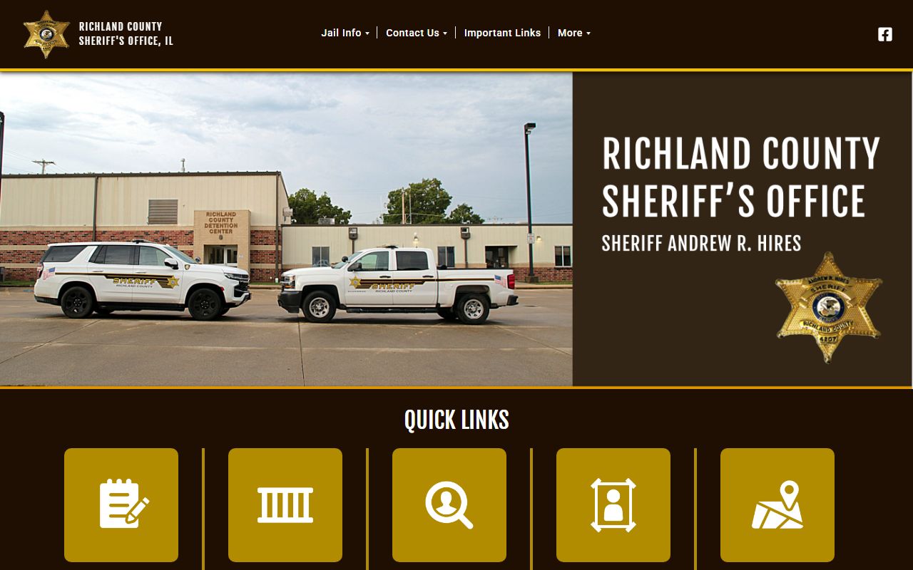 Richland County Sheriff website for recent arrests and inmate search