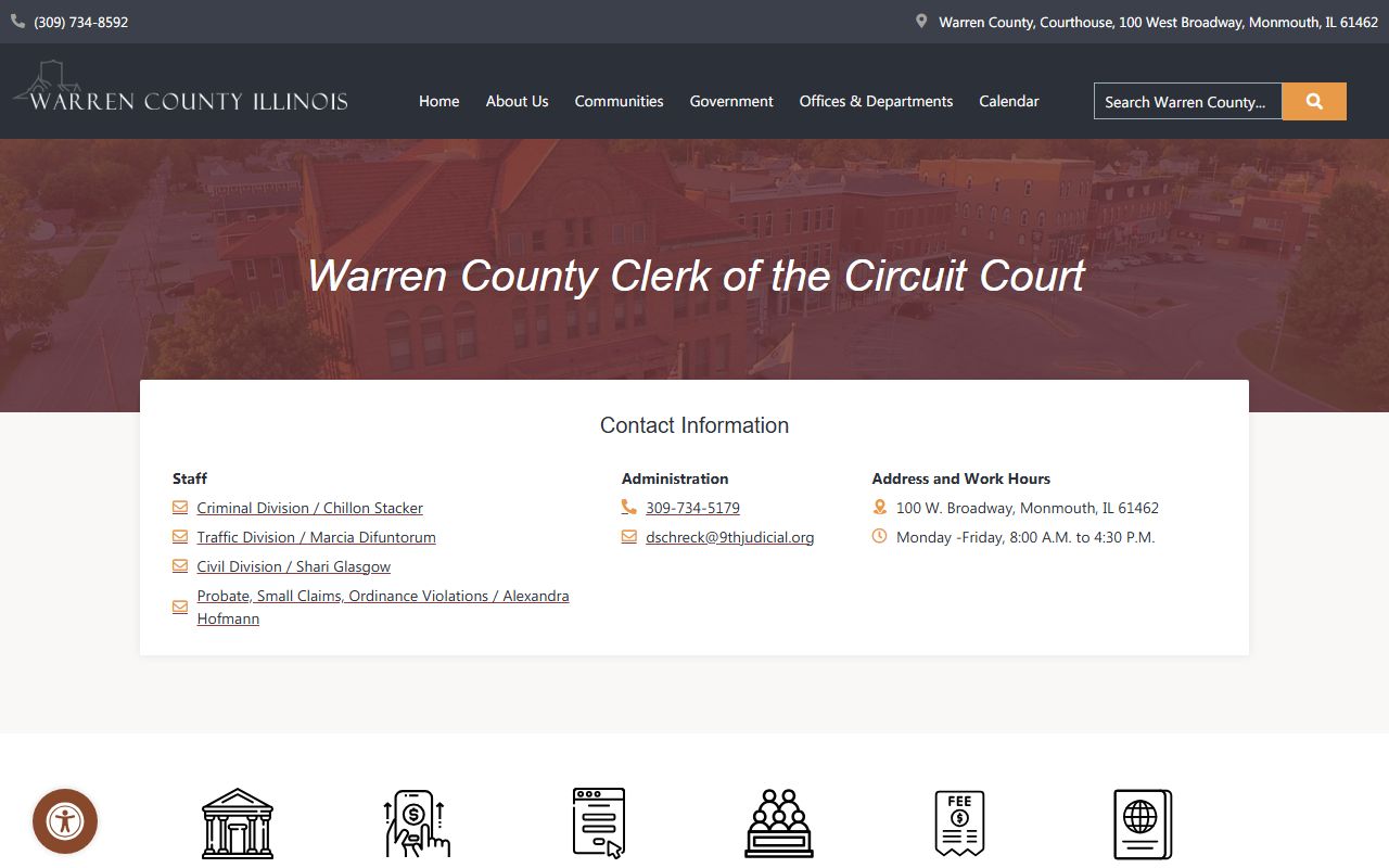 Warren County Circuit Clerk website for recent arrests case search