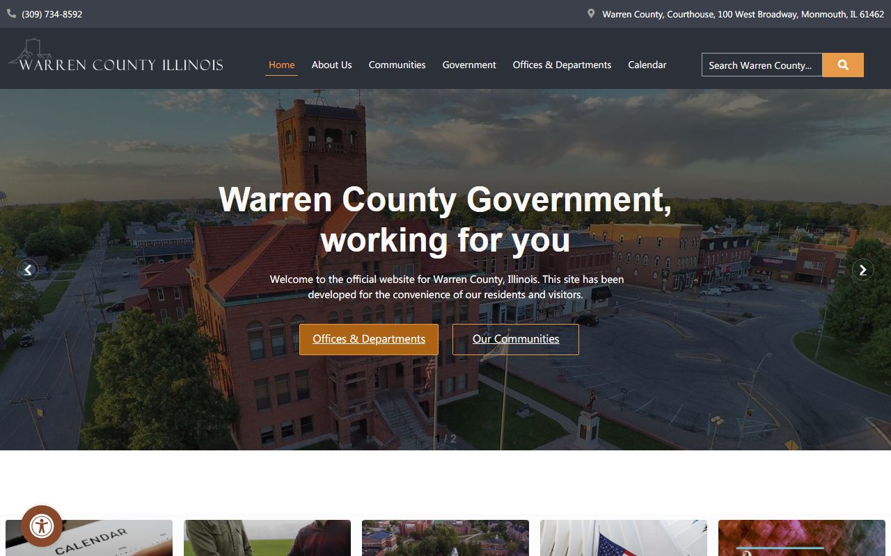 Warren County government website for recent arrests information