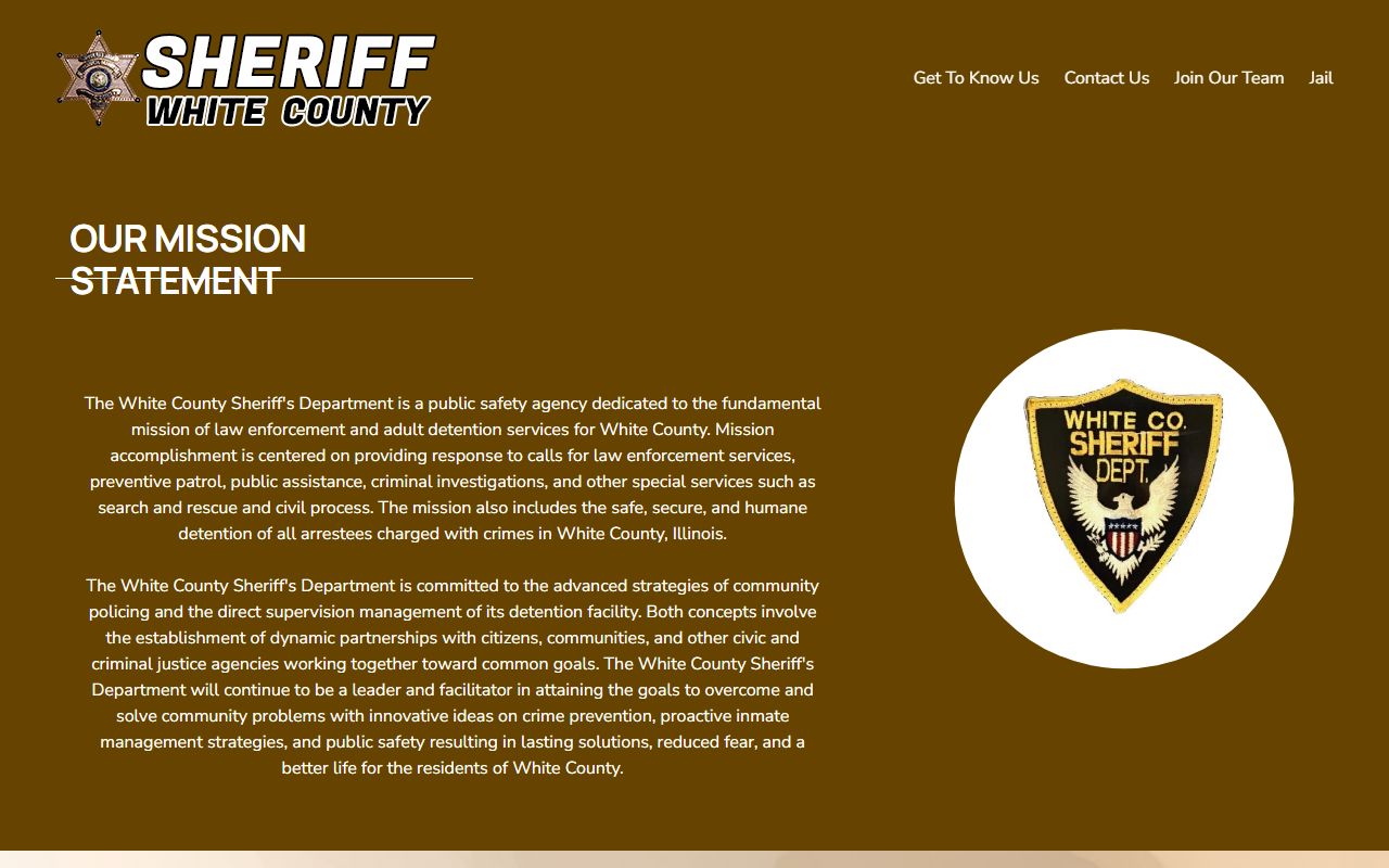 White County Sheriff website for recent arrest records