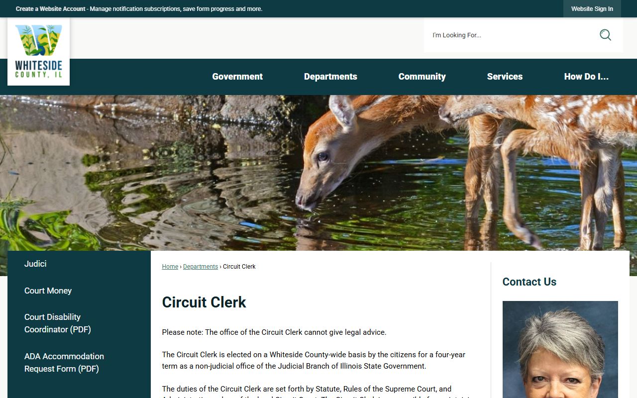 Whiteside County Circuit Clerk website for criminal case records