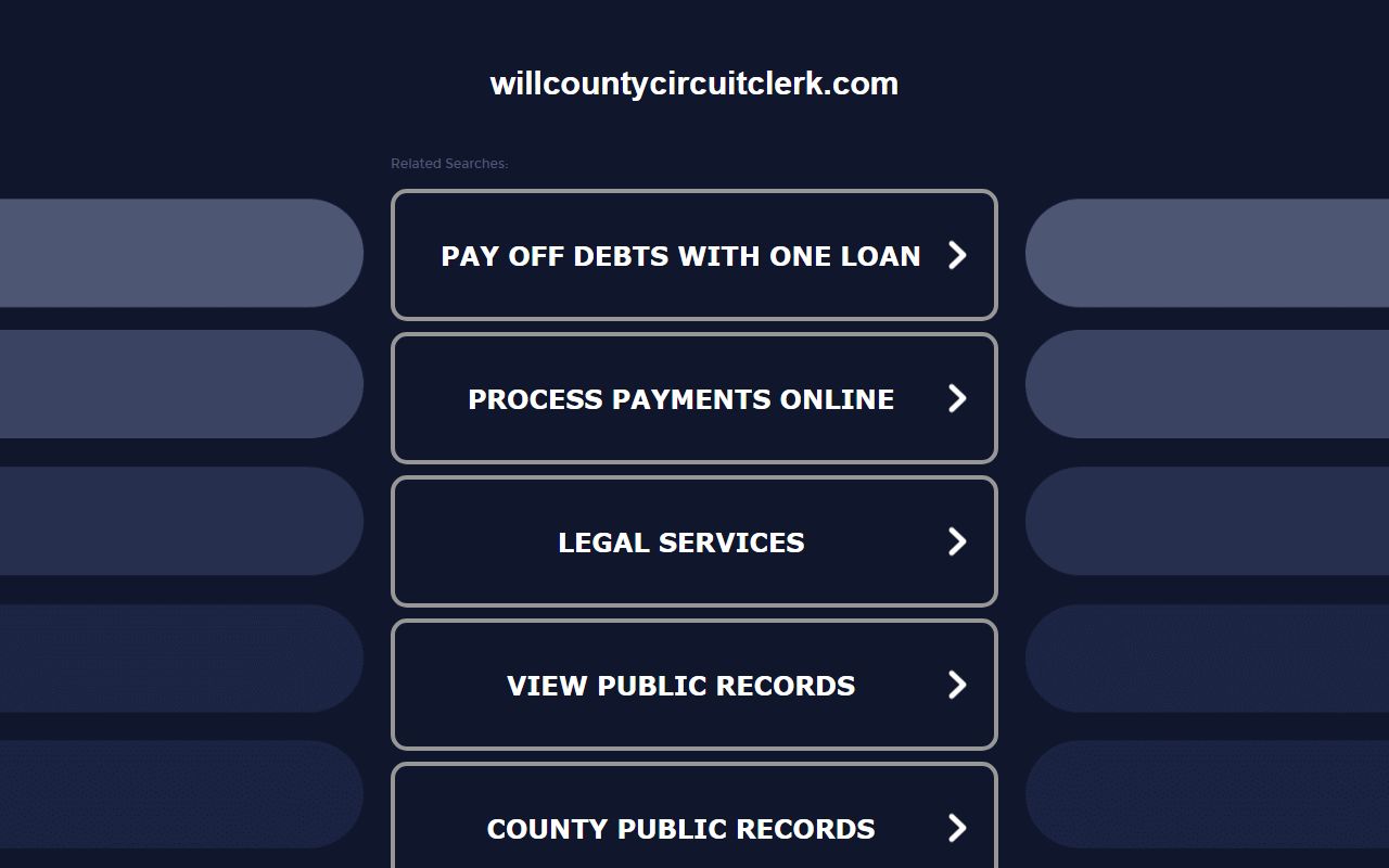 Will County Circuit Clerk website for recent arrests court case search
