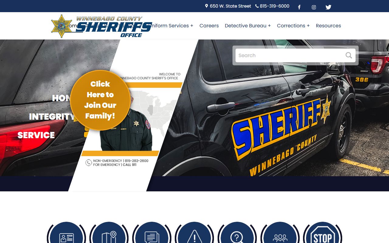 Winnebago County Sheriff website for recent arrests and jail info